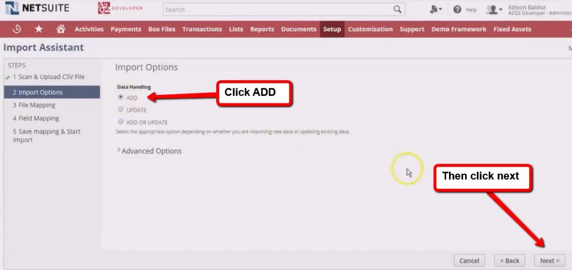 NetSuite Journal Entries Upload