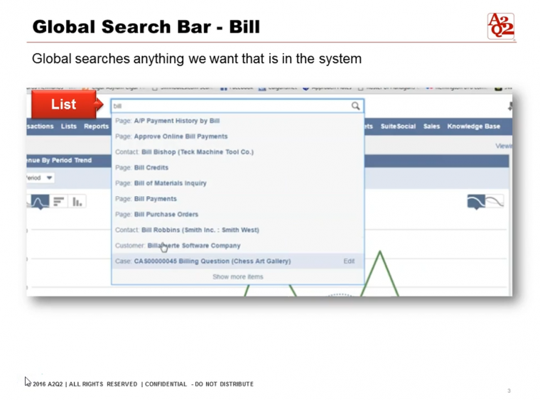 Global Search Bar NetSuite Search Tips