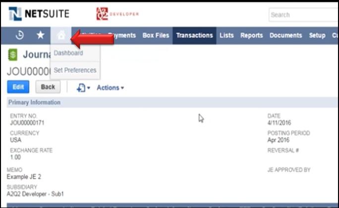 Screenshot of home button