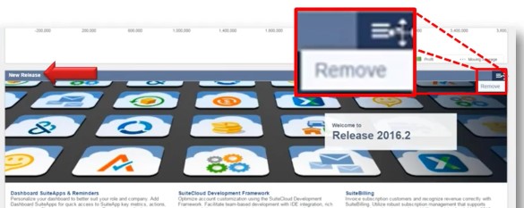 Screenshot on how to remove portlets