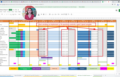 SOX 404B recommended timeline for SPAC 1st time accelerated filer public company 0-54 screenshot