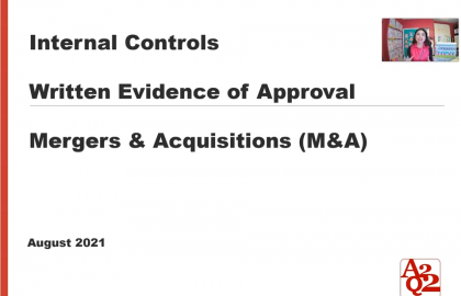 Mergers & Acquisitions written evidence of approval