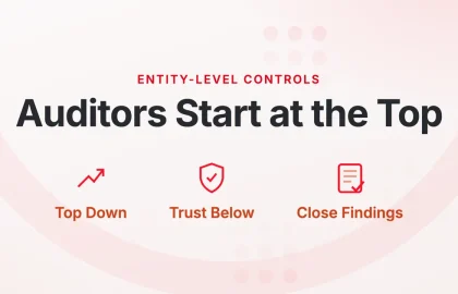 Why auditors start at the top: entity-level controls, reliance below, close findings